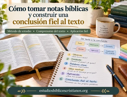 Cómo tomar notas bíblicas y construir una conclusión fiel al texto