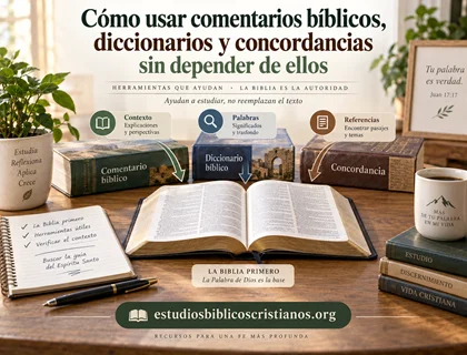 Cómo usar comentarios bíblicos, diccionarios y concordancias sin depender de ellos