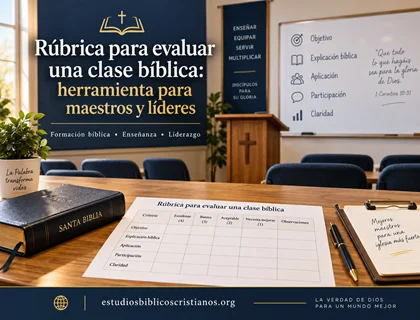 Rúbrica para evaluar una clase bíblica: herramienta para maestros y líderes